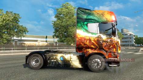 Die Guild Wars 2 skin für Scania-LKW für Euro Truck Simulator 2