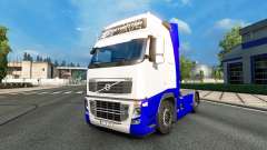 Peau Bleu-Blanc dans la Volvo pour Euro Truck Simulator 2