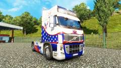 La peau de Stars & Stripes sur une Volvo pour Euro Truck Simulator 2