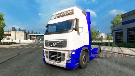 Peau Bleu-Blanc dans la Volvo pour Euro Truck Simulator 2