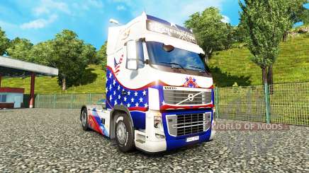 Haut Stars & Stripes auf einem Volvo für Euro Truck Simulator 2