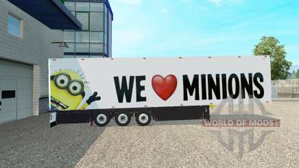 Minion-Fan skin v2.0 auf dem semi-trailer für Euro Truck Simulator 2