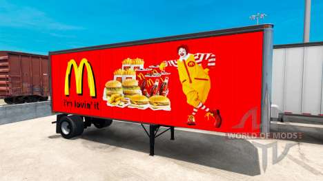 Skins amerikanischen fast-food-Anhängern für American Truck Simulator