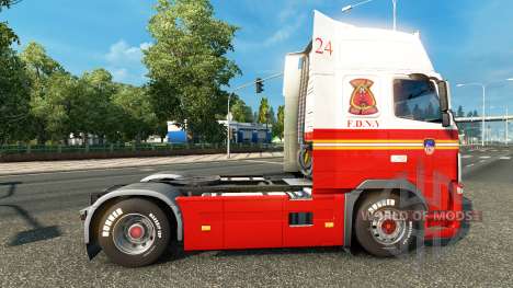 24 FDNY de la peau pour Volvo camion pour Euro Truck Simulator 2
