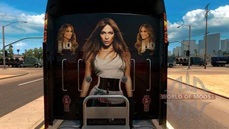 Kenworth W900 Jennifer Lopez Paint Skin pour American Truck Simulator