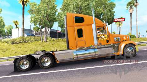 La peau A&W sur le camion Freightliner Coronado pour American Truck Simulator