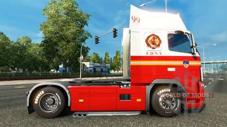 99 FDNY skin für Volvo-LKW für Euro Truck Simulator 2