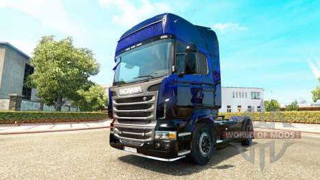 Bleu Scorpion peau pour Scania camion pour Euro Truck Simulator 2