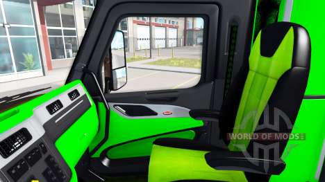 Néon vert, couleur de l'intérieur Peterbilt 579 pour American Truck Simulator