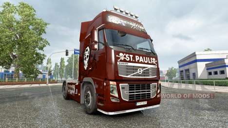 La peau FC St Pauli sur un camion Volvo pour Euro Truck Simulator 2