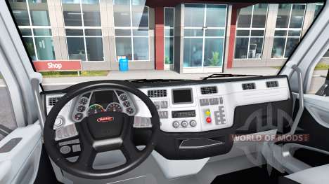 Noir et blanc à l'intérieur dans un Peterbilt 57 pour American Truck Simulator