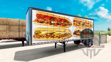 Peaux Américain de la restauration rapide remorq pour American Truck Simulator
