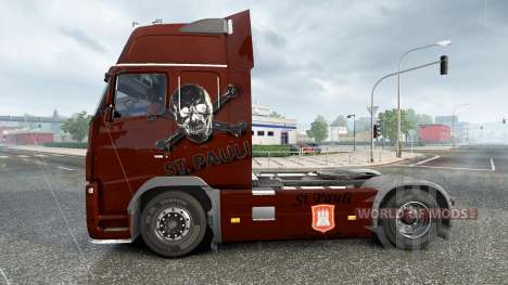 La peau FC St Pauli sur un camion Volvo pour Euro Truck Simulator 2