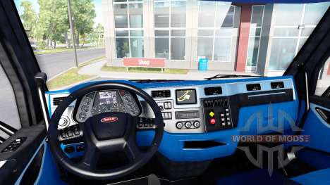 De noir et de bleu à l'intérieur dans un Peterbi pour American Truck Simulator