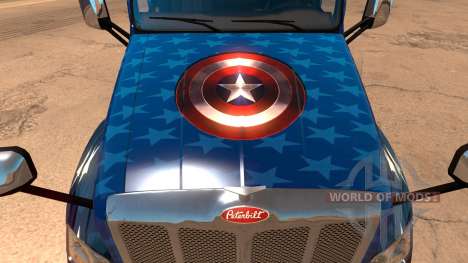 Captain America de la peau pour le camion Peterb pour American Truck Simulator
