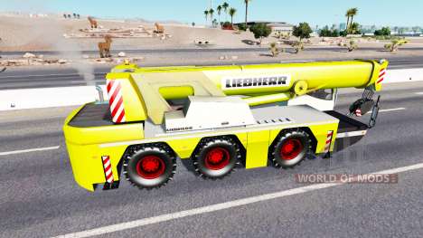 Grue Mobile Liebherr dans le trafic pour American Truck Simulator