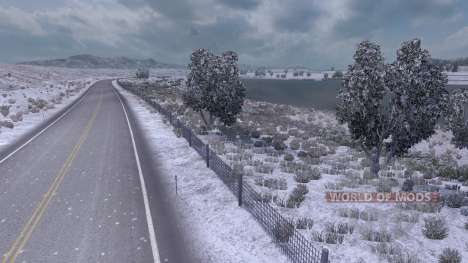 Winter mod (Frostigen Winter-Wetter-Mod v1.0) für American Truck Simulator