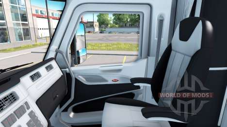 Schwarz und weiß Innenraum in einen Peterbilt 57 für American Truck Simulator
