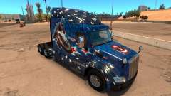 Captain America de la peau pour le camion Peterbilt 579 pour American Truck Simulator