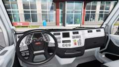 Schwarz und weiß Innenraum in einen Peterbilt 579 für American Truck Simulator