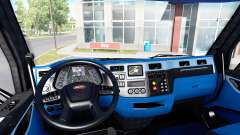 Schwarz und blau Innenraum in einen Peterbilt 579 für American Truck Simulator