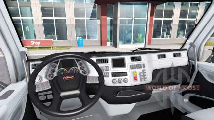 Noir et blanc à l'intérieur dans un Peterbilt 579 pour American Truck Simulator