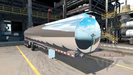 Le chromée réservoir semi-remorque Heil [4 essieux] pour American Truck Simulator