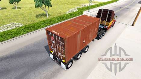 La semi-remorque avec un conteneur de 20 livres pour American Truck Simulator