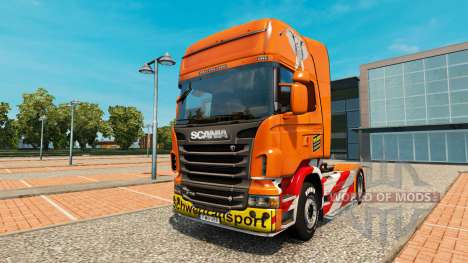 Schwertransport skin für den Scania truck für Euro Truck Simulator 2