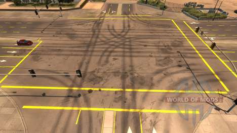 Gelbe Straßen-Markierungen für American Truck Simulator