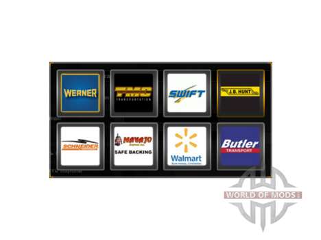 Logos von Unternehmen in den USA für American Truck Simulator