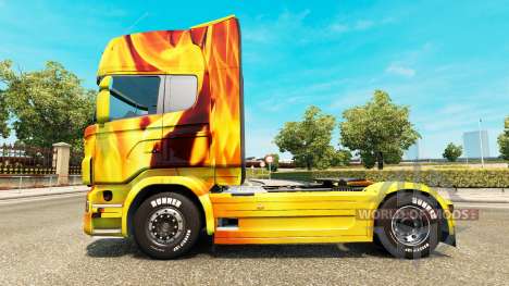 Feuer skin für den Scania truck für Euro Truck Simulator 2