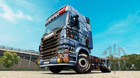 La peau de Mass Effect 3 sur le tracteur Scania pour Euro Truck Simulator 2