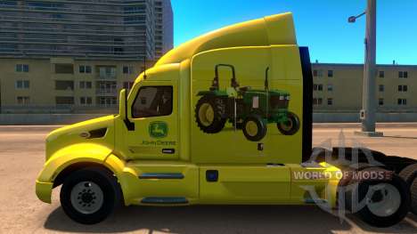 John Deere de la peau pour Peterbilt 579 pour American Truck Simulator