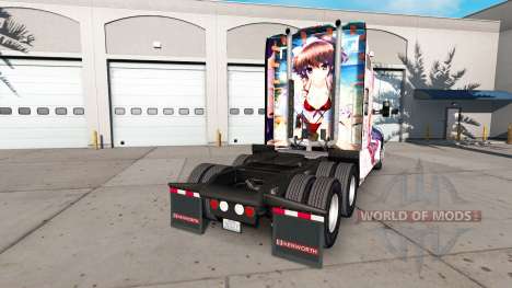 La peau Hanamiya Nagisa sur un tracteur Kenworth pour American Truck Simulator