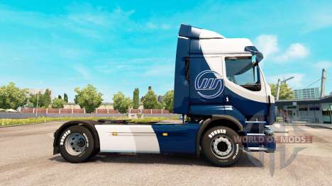 Haut Williams F1 Team Renault-truck für Euro Truck Simulator 2