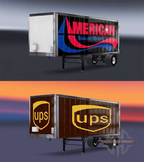 Skins-UPS und American Trailer Funktioniert auf  für American Truck Simulator
