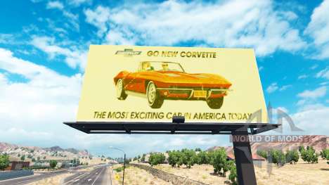 Vintage de la publicité sur les panneaux d'affic pour American Truck Simulator