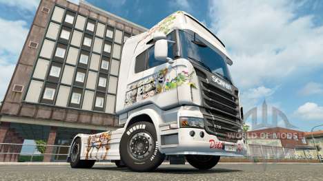La peau Kinder sur le tracteur Scania pour Euro Truck Simulator 2