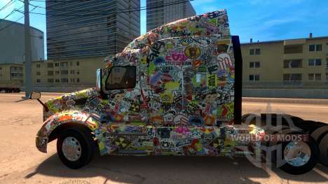Sticker Bomb скин для Peterbilt 579 für American Truck Simulator