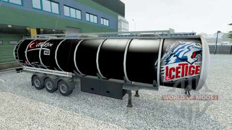 La peau de Nuremberg Ice Tigers sur la remorque pour Euro Truck Simulator 2