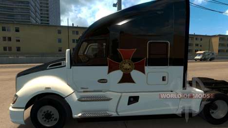 Skin Knights Templar Kenworth T680 pour American Truck Simulator