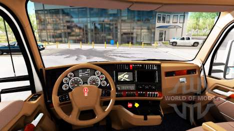 Braune Innenausstattung Kenworth T680 für American Truck Simulator