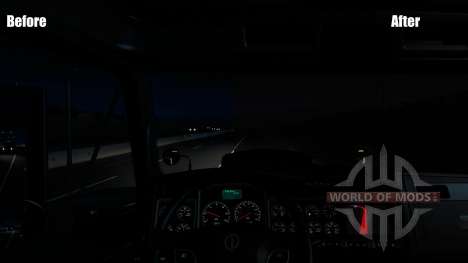 Realistische Beleuchtung (Real-Scheinwerfer Mod) für American Truck Simulator