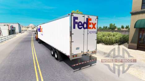 Peaux UPS et FedEx pour les remorques pour American Truck Simulator