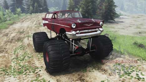Chevrolet Bel Air Wagon 1957 [monster] pour Spin Tires