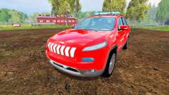 Jeep Cherokee KL 2014 [feuerwehr] pour Farming Simulator 2015