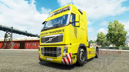 Gertzen Transporte de la peau pour Volvo camion pour Euro Truck Simulator 2