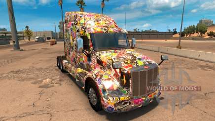 Sticker Bomb скин для Peterbilt 579 für American Truck Simulator
