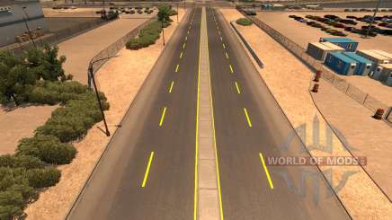 Gelbe Straßen-Markierungen für American Truck Simulator